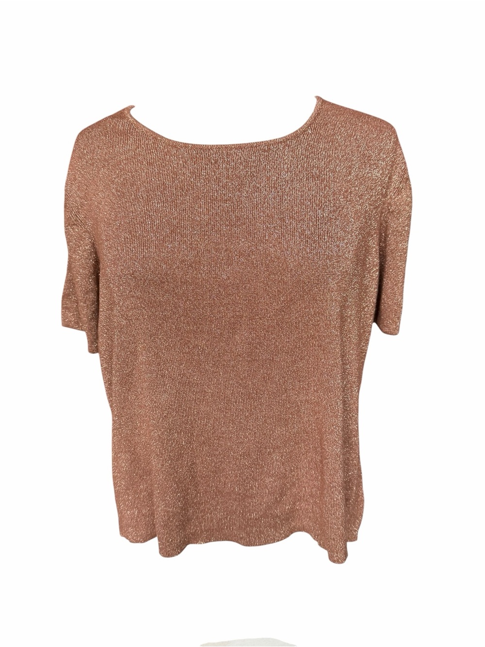 Late 90s/Early 2000s Draper’s & Damon’s Lightweight Copper Metallic Hue Knit Swe